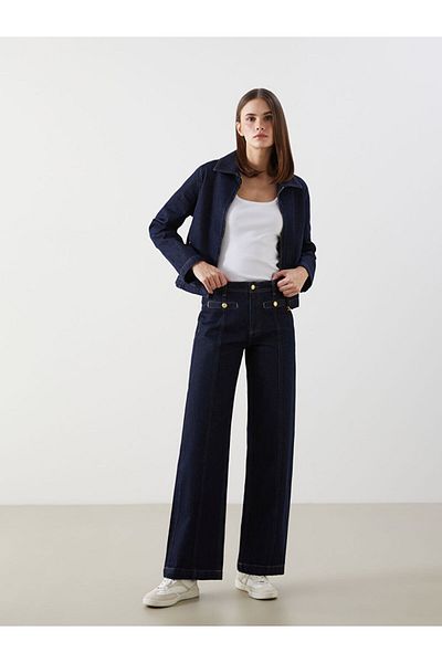 LC Waikiki Pantaloni de damă în jean Wideleg