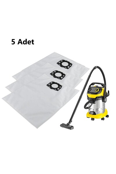 Popüler Karcher Kwd 3 Uyumlu Islak Kuru Süpürge Torbası 5 adet