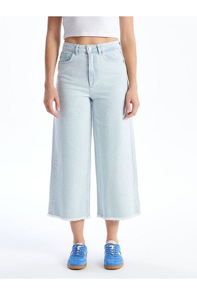LC Waikiki Pantaloni de damă în jean Wideleg