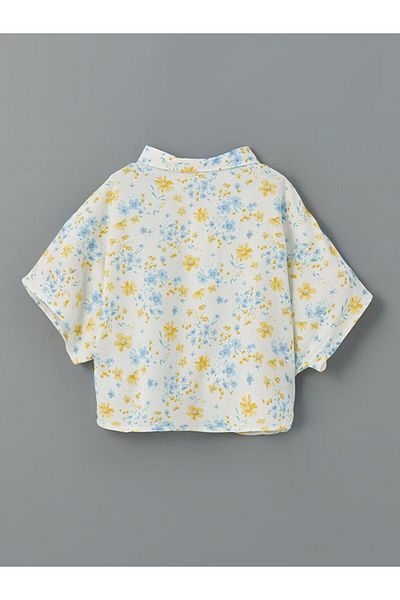 LC Waikiki Cămașă Crop pentru Fată cu Flori