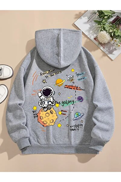 LAND MODA Ženska majica sa grafičkim motivima iz svemira i crtića Štampano