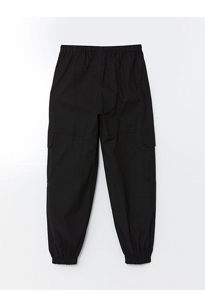 LC Waikiki Girls' Cargo Jogger Pants with Elastic Waist