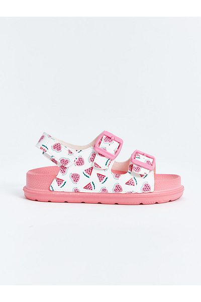 LC Waikiki New Season Velcro Printed Girls Sandals - S4Ht62Z4
