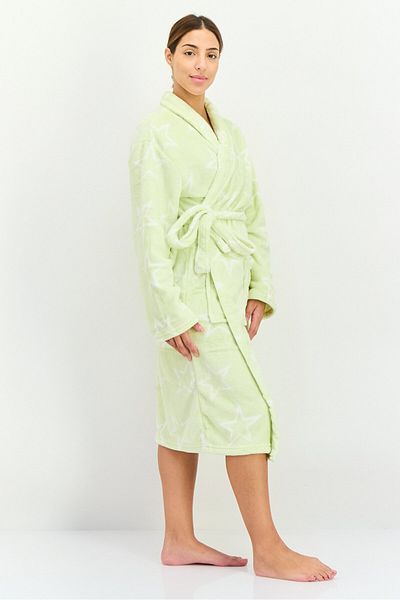 XOXO Women Star Printed Belted Robes, Lime