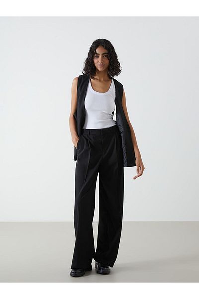 LC Waikiki Xside Black Loose Fit Women's Trousers