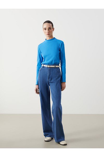 LC Waikiki Pantaloni de damă în jean Wideleg