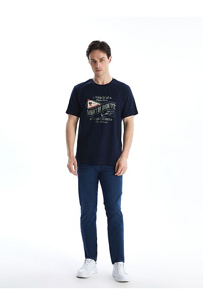 LC Waikiki Ανδρικό μπλουζάκι Crew Neck Boston Printed