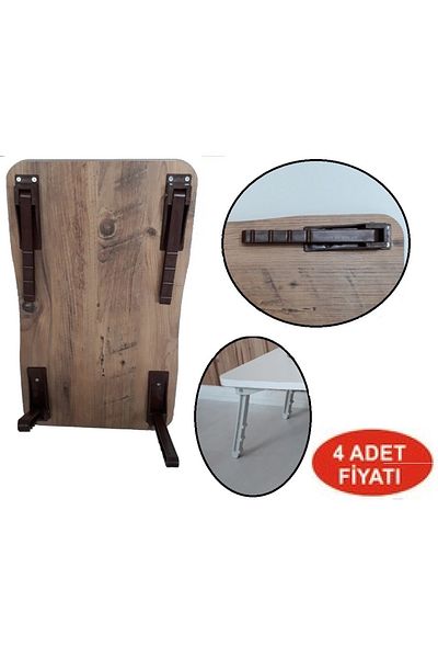 Depolife Floor Table Leg Folding Leg 4 Pieces Tableware and Tray Mounting Legs
