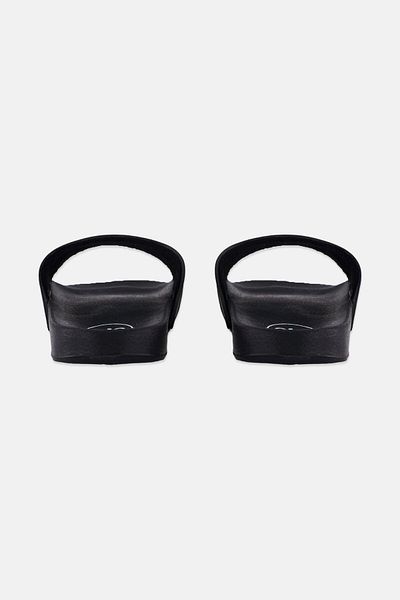 hummel Kids Boy Brand Logo Retro Pool Slides, Black