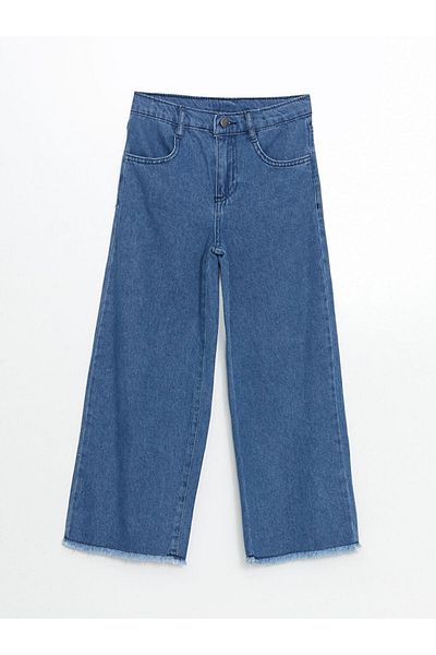 LC Waikiki Pantaloni de jeans pentru fete cu talie elastică ajustabilă de sezon nou - S5HL73Z4