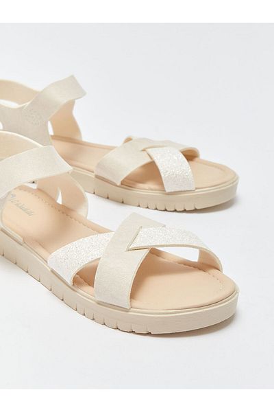 LC Waikiki Sandale pentru fete cu aspect de piele de sezon nou - S44872Z4