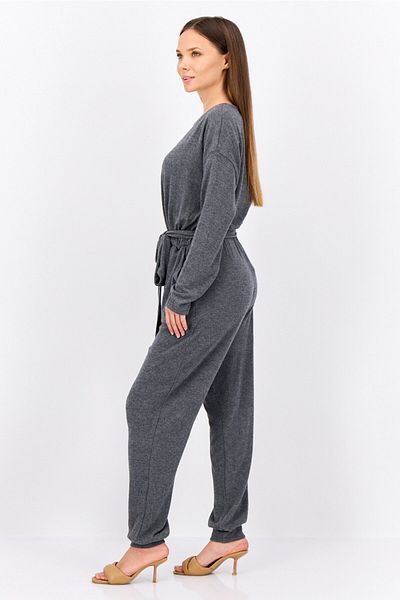 Philosophy Women Solid Long Sleeve Jumpsuit, Grey