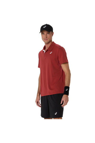Asics Court Polo Erkek Red Kısa Kollu Tshirt 2041a340-600