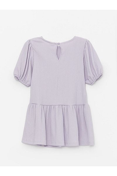 LC Waikiki Lcw Crew Neck Short Sleeve Girls Dress Fast Fashion
