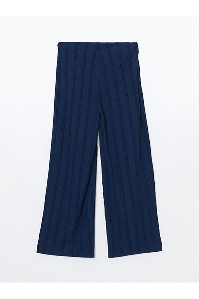 LC Waikiki New Season Elastic Waist Textured Wide Leg Women's Trousers - S5G434Z8