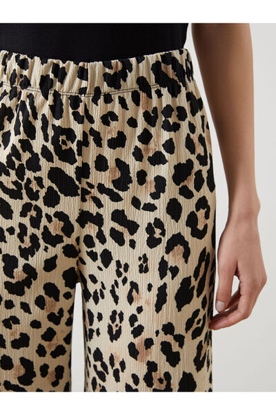 LC Waikiki New Season Elastic Waist Leopard Patterned Women's Trousers - S5Ah04Z8