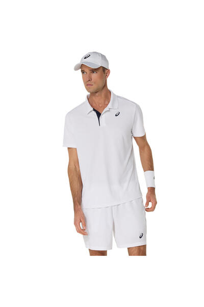 Asics COURT POLO Erkek White Traditional Kısa Kollu Tshirt 2041A340-100