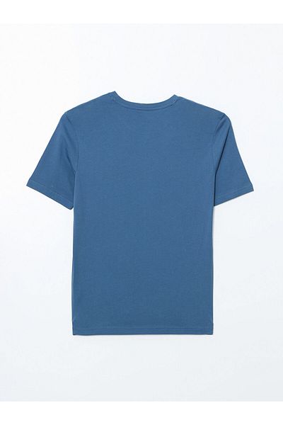 LC Waikiki Green Crew Neck Short Sleeve Printed Combed Cotton Men's T-Shirt