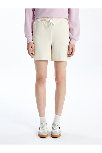 LC Waikiki Lcw Women's Elastic Waist Straight Shorts Fast Fashion