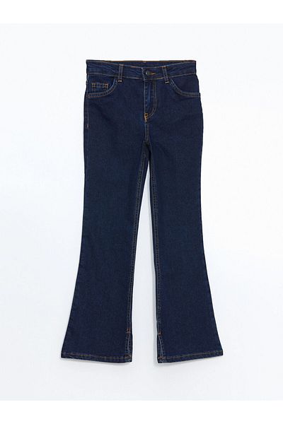 LC Waikiki Lcw Eco Indigo Girls' Jeans Pants with Adjustable Elastic Waist