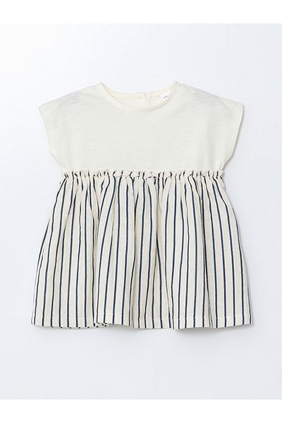 LC Waikiki New Season Striped Combed Cotton Baby Girl Dress - S5Fi52Z1