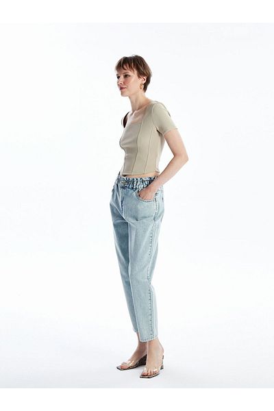LC Waikiki Pantaloni Jean de damă Balloon Fit