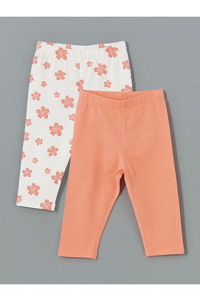 LC Waikiki New Season Elastic Waist Floral Girls' Tights 2-Piece - S5Ds00Z1