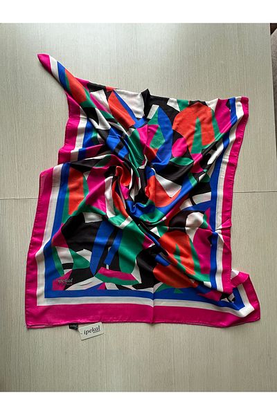 İpekal İpekal Exclusive Large Batik Patterned Cotton Shawl 70X180