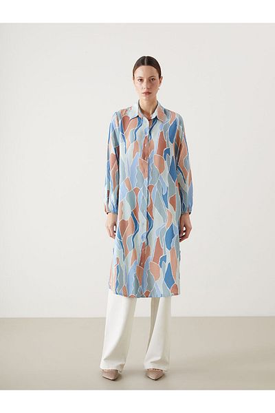 LC Waikiki Brown Patterned Women's Shirt Tunic