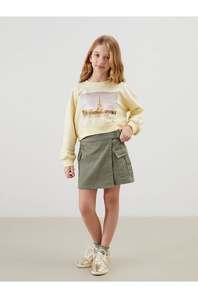 LC Waikiki LCW Girl's Shorts Skirt with Elastic Waist