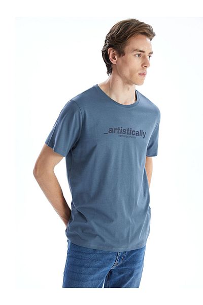 LC Waikiki Tricou pentru bărbați din bumbac pieptănat cu mânecă scurtă cu decolteu și mânecă scurtă - S5K360Z8