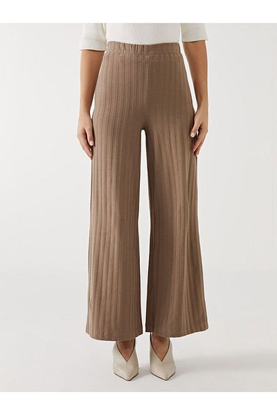 LC Waikiki Pantaloni de damă cu talie elastică cu picioare largi