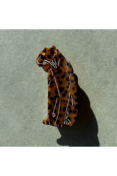Nolana Leopard Pattern Bone Acetate High Quality Buckle