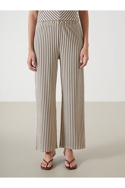 LC Waikiki New Season Elastic Waist Striped Women's Trousers - S5Ai79Z8