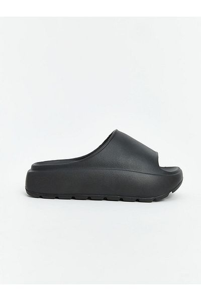 LC Waikiki LCW Βήματα Μαύρη Χοντρή Σόλα Γυναικεία Παντόφλα