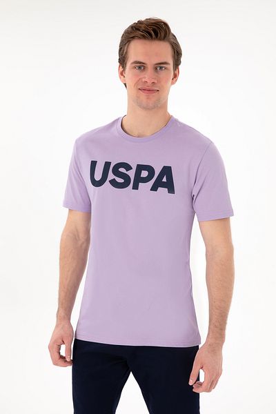 U.S. Polo Assn. Men's Regular Fit Crew Neck Lilac Basic T-Shirt 50297988-Vr034