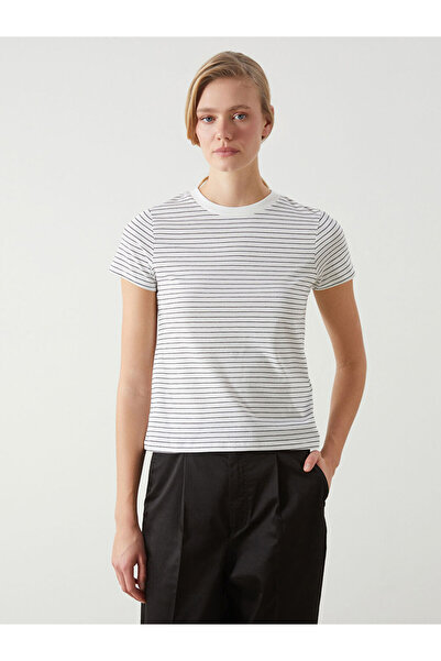 LC Waikiki I Zero Roba Collar Striped Women's T-Shirt from Freezen Store