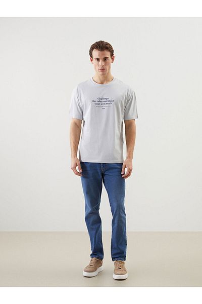 LC Waikiki Crew Neck Short Sleeve Printed Combed Cotton Men's T-Shirt