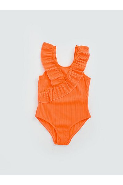 LC Waikiki New Season Ruffle Detailed Girls' Swimsuit - S44855Z4