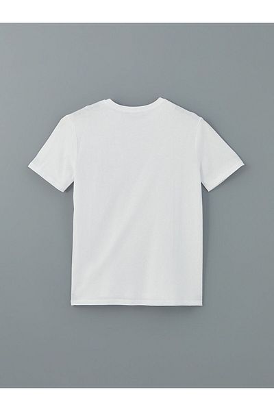 LC Waikiki Tricou pentru bărbați din bumbac pieptănat cu mânecă scurtă cu decolteu