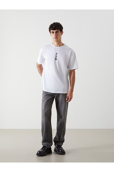 LC Waikiki New Season Crew Neck Short Sleeve Printed Combed Cotton Men's T-Shirt - S5I571Z8