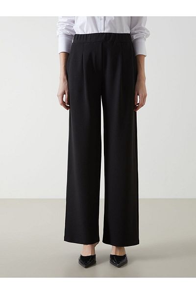 LC Waikiki New Season Elastic Waist Wide Leg Women's Trousers - S5Eg39Z8