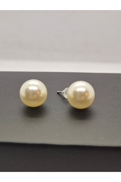 Set 8 mm İnci Küpe ( Doğal Mat Beyaz )
