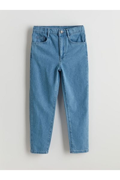 LC Waikiki New Season Adjustable Waist Elastic Girl's Jean Trousers - S5Gn73Z4