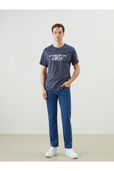 LC Waikiki New Season Crew Neck Printed Combed Cotton Men's T-Shirt - S5Iq55Z8