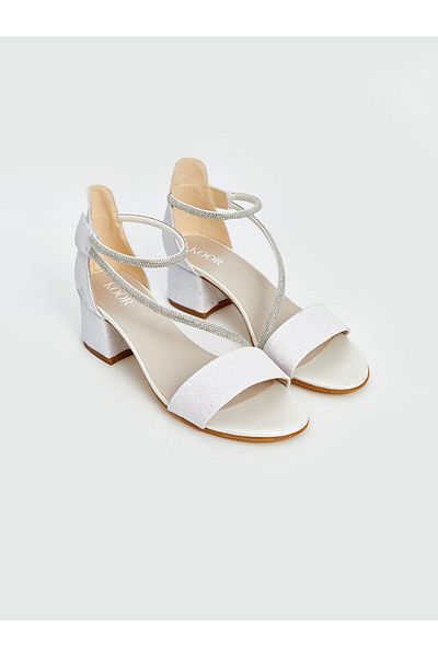 LC Waikiki New Season Leather Look Girls Heeled Sandals - S5Ij46Z4