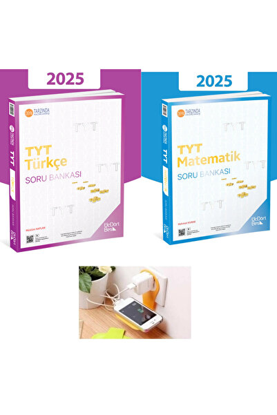 Üç Dört Beş Yayıncılık 345 Tyt Türkçe + Matematik  Soru Bankası 2025(PRİZ TUTUCULU)2 Kitap