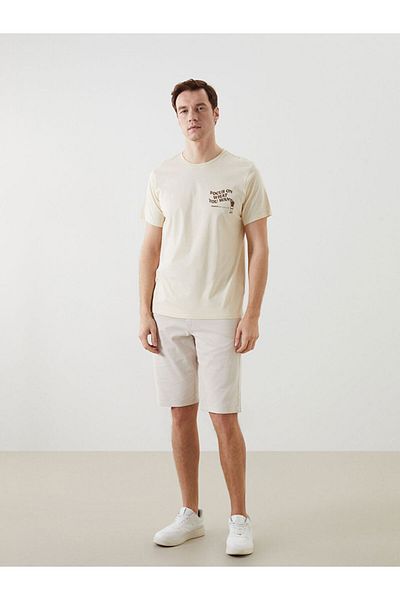 LC Waikiki New Season Crew Neck Short Sleeve Printed Combed Cotton Men's T-Shirt - S5Ii67Z8