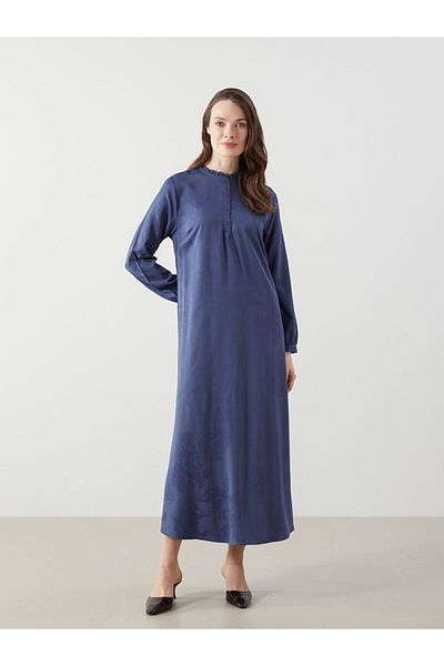 LC Waikiki Rochie de damă cu guler ridicat cu volan de sezon nou - S5K452Z8
