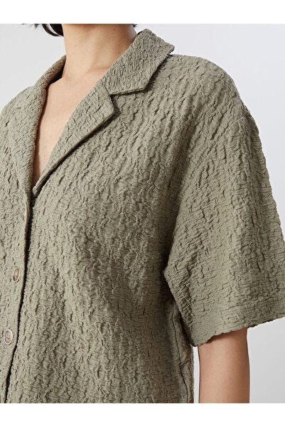 LC Waikiki Lcw Loose Fit Textured Women's Shirt